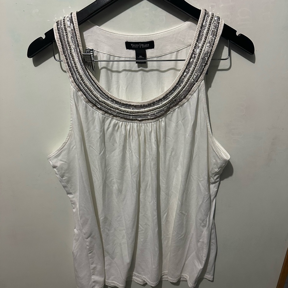 White House Black Market Beaded Top